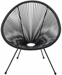 Kare Design Acapulco Nojatuoli, Musta -Huonekalu kauppa fotel acapulco czarny 3