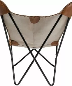 Kare Design California Nahkainen Lepakkotuoli, Nojatuoli, Ruskea -Huonekalu kauppa fotel brazowy skora naturalna 70x93 cm 5