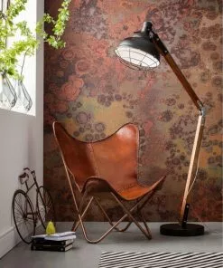 Kare Design Butterfly Nojatuoli, Ruskea -Huonekalu kauppa fotel butterfly brazowy 80x87cm skora naturalna 5