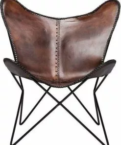 Kare Design Butterfly Econo Nojatuoli, Ruskea -Huonekalu kauppa fotel butterfly econo 80x87 cm brazowy 2