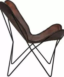 Kare Design Butterfly Econo Nojatuoli, Ruskea -Huonekalu kauppa fotel butterfly econo 80x87 cm brazowy 3