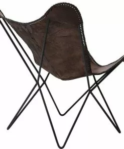 Kare Design Butterfly Econo Nojatuoli, Ruskea -Huonekalu kauppa fotel butterfly econo 80x87 cm brazowy 4