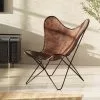 Kare Design California Nahkainen Lepakkotuoli, Nojatuoli, Tummanruskea -Huonekalu kauppa fotel ciemnobrazowy skora naturalna 70x93 cm 12