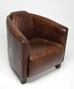 Kare Design Cigar Lounge Nojatuoli, Ruskea -Huonekalu kauppa fotel cigar lounge 72x70 cm brazowy skora naturalna 3