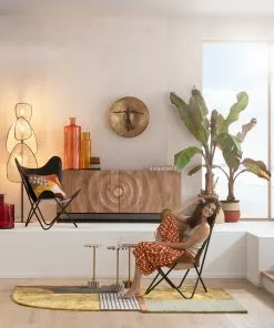 Kare Design California Nahkainen Lepakkotuoli, Nojatuoli, Musta -Huonekalu kauppa fotel czarny skora naturalna 70x93 cm 12