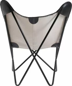 Kare Design California Nahkainen Lepakkotuoli, Nojatuoli, Musta -Huonekalu kauppa fotel czarny skora naturalna 70x93 cm 5