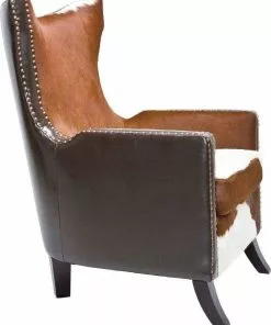 Kare Design Denver Cow Nojatuoli, Lehmännahka -Huonekalu kauppa fotel denver cow 76x107 cm skora naturalna 1