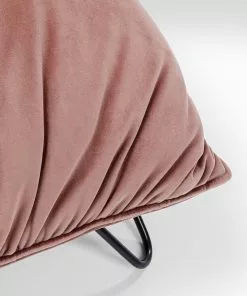 Kare Design Port Pino Nojatuoli, Roosa -Huonekalu kauppa fotel do salonu welurowy rozowy nogi metalowe czarne 6