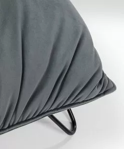 Kare Design Port Pino Nojatuoli, Harmaa -Huonekalu kauppa fotel do salonu welurowy szary nogi metalowe czarne 6