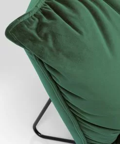 Kare Design Port Pino Nojatuoli, Vihreä -Huonekalu kauppa fotel do salonu welurowy zielony nogi metalowe czarne 7