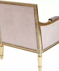 Kare Design Regency Leo Nojatuoli - Leopardikuvio, Kulta -Huonekalu kauppa fotel glamour do salonu panterka rama zlota 70x98 cm 4