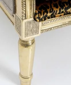 Kare Design Regency Leo Nojatuoli - Leopardikuvio, Kulta -Huonekalu kauppa fotel glamour do salonu panterka rama zlota 70x98 cm 7