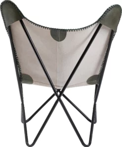 Kare Design California Nahkainen Lepakkotuoli, Nojatuoli, Khaki -Huonekalu kauppa fotel khaki skora naturalna 70x93 cm 5