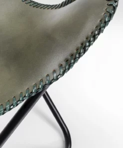 Kare Design California Nahkainen Lepakkotuoli, Nojatuoli, Khaki -Huonekalu kauppa fotel khaki skora naturalna 70x93 cm 7