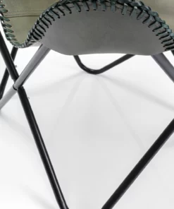 Kare Design California Nahkainen Lepakkotuoli, Nojatuoli, Khaki -Huonekalu kauppa fotel khaki skora naturalna 70x93 cm 9