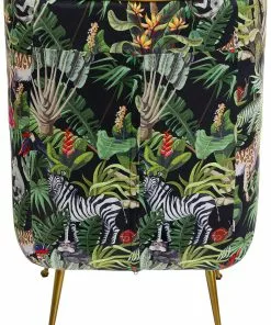 Kare Design Nonna Jungle Nojatuoli -Huonekalu kauppa fotel nonna jungle 75x102 cm kolorowy siedzisko musztardowe 5