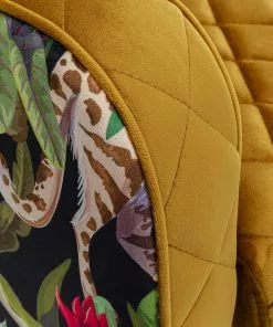 Kare Design Nonna Jungle Nojatuoli -Huonekalu kauppa fotel nonna jungle 75x102 cm kolorowy siedzisko musztardowe 6