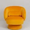 Kare Design Swivel Armchair Orion Yellow -Huonekalu kauppa fotel nowoczesny obrotowy tapicerka zolta 78x71 cm 2