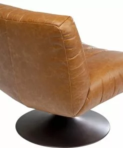 Kare Design Napa Kääntyvä Nojatuoli -Huonekalu kauppa fotel obrotowy brazowy skora semianilinowa 72x74 cm 4