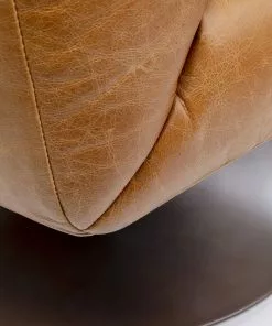 Kare Design Napa Kääntyvä Nojatuoli -Huonekalu kauppa fotel obrotowy brazowy skora semianilinowa 72x74 cm 8