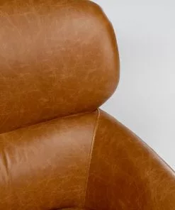 Kare Design Ottawa Kääntyvä Nojatuoli -Huonekalu kauppa fotel obrotowy brazowy skora semianilinowa podstawa czarna stalowa 75x97 cm 10