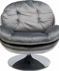 Kare Design Cosy Grey Pyörivä Nojatuoli, Harmaa -Huonekalu kauppa fotel obrotowy cosy 81x84 cm szary 2