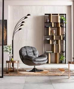 Kare Design Cosy Grey Pyörivä Nojatuoli, Harmaa -Huonekalu kauppa fotel obrotowy cosy 81x84 cm szary 9 scaled