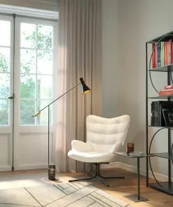 Kare Design Oscar Boucle Kääntyvä Nojatuoli, Kermanvärinen -Huonekalu kauppa fotel obrotowy do salonu tkanina boucle kremowa nogi czarne 10