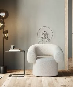 Kare Design Maye Pyörivä Nojatuoli, Kermanvärinen -Huonekalu kauppa fotel obrotowy maye 76x86 cm kremowy 9