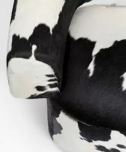 Kare Design Maye Pyörivä Nojatuoli, Lehmännahka, Musta-valkoinen -Huonekalu kauppa fotel obrotowy maye cow 76x86 cm czarno bialy 6