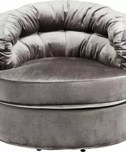 Kare Design Music Hall Kääntyvä Nojatuoli, Harmaa -Huonekalu kauppa fotel obrotowy music hall 90x71 cm szary 2