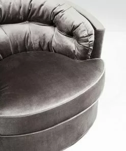 Kare Design Music Hall Kääntyvä Nojatuoli, Harmaa -Huonekalu kauppa fotel obrotowy music hall 90x71 cm szary 5