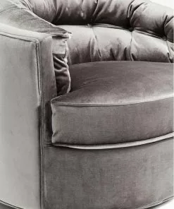 Kare Design Music Hall Kääntyvä Nojatuoli, Harmaa -Huonekalu kauppa fotel obrotowy music hall 90x71 cm szary 7