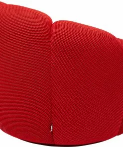 Kare Design Peppo Lounge Kääntyvä Nojatuoli Punainen -Huonekalu kauppa fotel obrotowy nowoczesny tapicerka czerwona 97x70 cm 4
