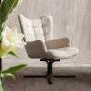 Kare Design Oscar Kääntyvä Nojatuoli, Kermanvärinen -Huonekalu kauppa fotel obrotowy oscar 82x95 cm kremowy 15