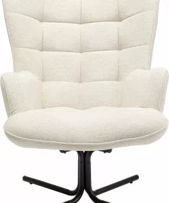 Kare Design Oscar Kääntyvä Nojatuoli, Kermanvärinen -Huonekalu kauppa fotel obrotowy oscar 82x95 cm kremowy 3