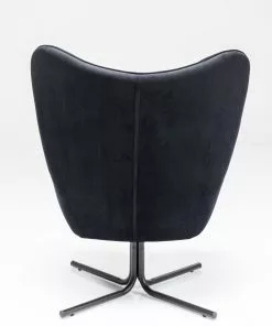 Kare Design Oscar Kääntyvä Nojatuoli - Samettia, Musta -Huonekalu kauppa fotel obrotowy oscar velvet 82x95 cm czarny 5