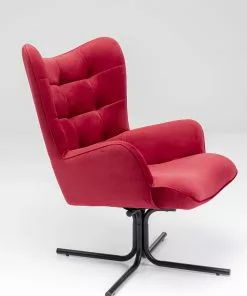 Kare Design Oscar Kääntyvä Nojatuoli - Samettia, Punainen -Huonekalu kauppa fotel obrotowy oscar velvet 82x95 cm czerwony 3