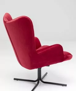 Kare Design Oscar Kääntyvä Nojatuoli - Samettia, Punainen -Huonekalu kauppa fotel obrotowy oscar velvet 82x95 cm czerwony 4
