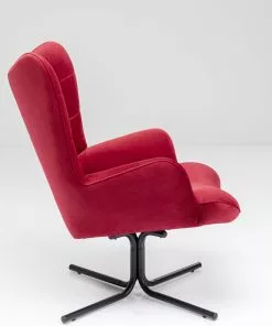 Kare Design Oscar Kääntyvä Nojatuoli - Samettia, Punainen -Huonekalu kauppa fotel obrotowy oscar velvet 82x95 cm czerwony 5