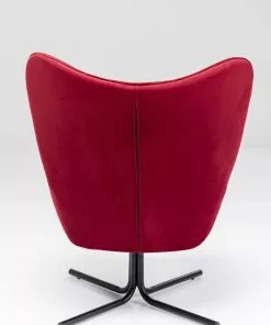 Kare Design Oscar Kääntyvä Nojatuoli - Samettia, Punainen -Huonekalu kauppa fotel obrotowy oscar velvet 82x95 cm czerwony 6