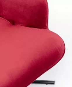 Kare Design Oscar Kääntyvä Nojatuoli - Samettia, Punainen -Huonekalu kauppa fotel obrotowy oscar velvet 82x95 cm czerwony 8