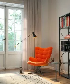 Kare Design Oscar Kääntyvä Nojatuoli - Samettia, Oranssi -Huonekalu kauppa fotel obrotowy oscar velvet 82x95 cm pomaranczowy 10