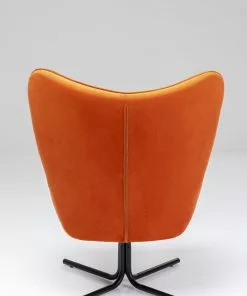 Kare Design Oscar Kääntyvä Nojatuoli - Samettia, Oranssi -Huonekalu kauppa fotel obrotowy oscar velvet 82x95 cm pomaranczowy 6