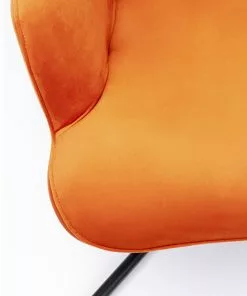 Kare Design Oscar Kääntyvä Nojatuoli - Samettia, Oranssi -Huonekalu kauppa fotel obrotowy oscar velvet 82x95 cm pomaranczowy 8