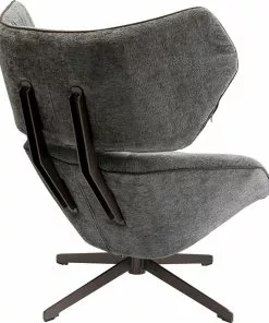 Kare Design Oval Office Kääntyvä Nojatuoli -Huonekalu kauppa fotel obrotowy oval office 92x88 cm szary 4