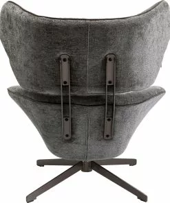 Kare Design Oval Office Kääntyvä Nojatuoli -Huonekalu kauppa fotel obrotowy oval office 92x88 cm szary 5