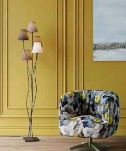 Kare Design Peony Flower Kääntyvä Nojatuoli, Keltainen -Huonekalu kauppa fotel obrotowy peony yellow 81x70 cm 11