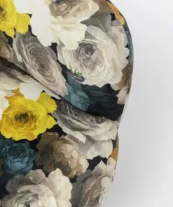 Kare Design Peony Flower Kääntyvä Nojatuoli, Keltainen -Huonekalu kauppa fotel obrotowy peony yellow 81x70 cm 8