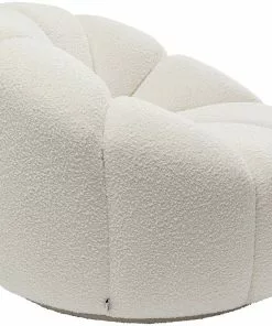 Kare Design Peppo Lounge Pyörivä Nojatuoli, Valkoinen -Huonekalu kauppa fotel obrotowy peppo 97x70 cm bialy 3